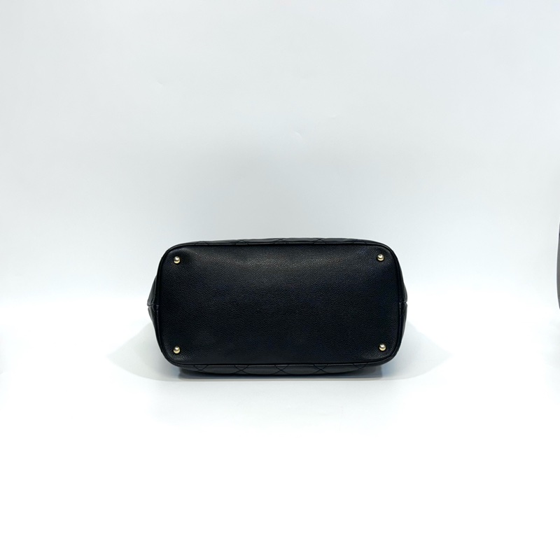 🥨超優惠香奈兒Vintage老香CHANEL黑色荔枝皮金釦雙C豆腐包A67291-6