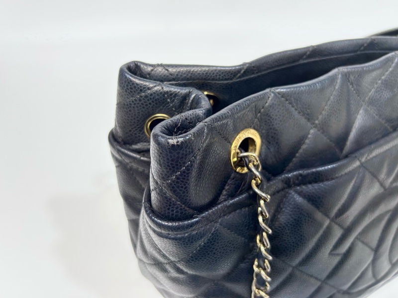 🥨超優惠香奈兒Vintage老香CHANEL黑色荔枝皮金釦雙C豆腐包A67291-11