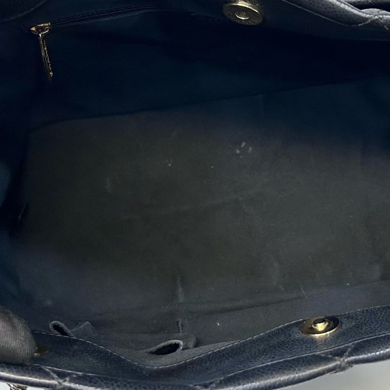 🥨超優惠香奈兒Vintage老香CHANEL黑色荔枝皮金釦雙C豆腐包A67291-17