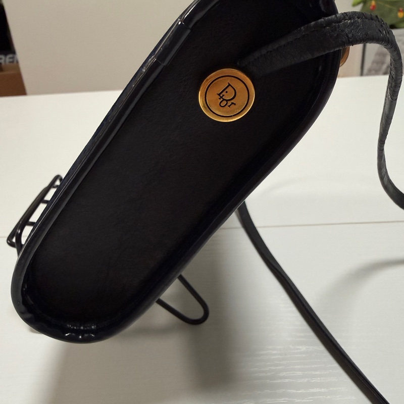 日本中古 Dior 老花 肩背手拿包 海軍藍-2