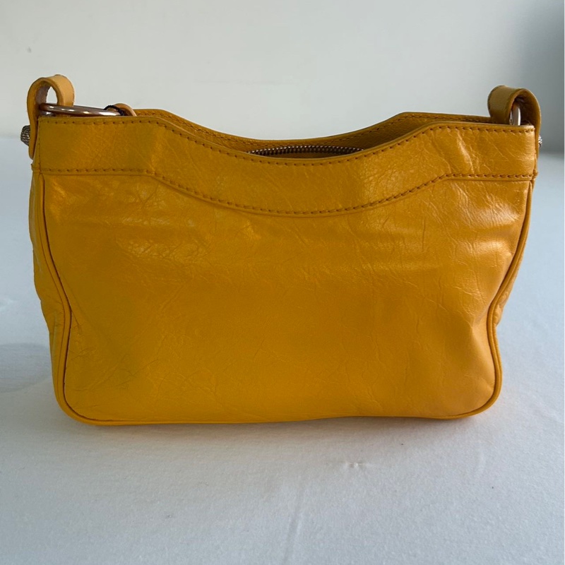 Balenciaga 巴黎世家 黃色機車單肩斜挎包-1