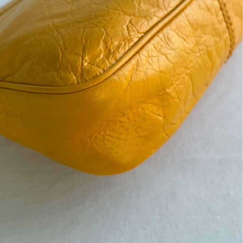 Balenciaga 巴黎世家 黃色機車單肩斜挎包-3