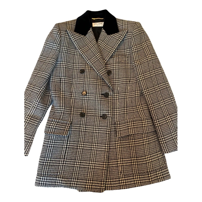 Saint Laurent 羊毛洋裝外套-0