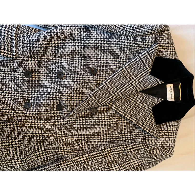 Saint Laurent 羊毛洋裝外套-2