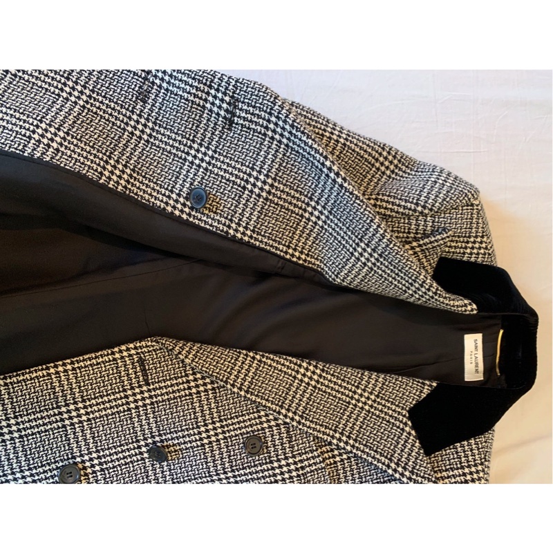 Saint Laurent 羊毛洋裝外套-4