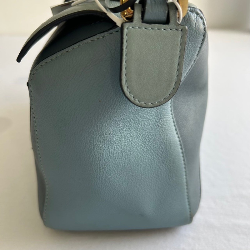 LOEWE羅意威中號幾何包 尺寸291219cm,成色相當不錯,霧霾藍拼色-4