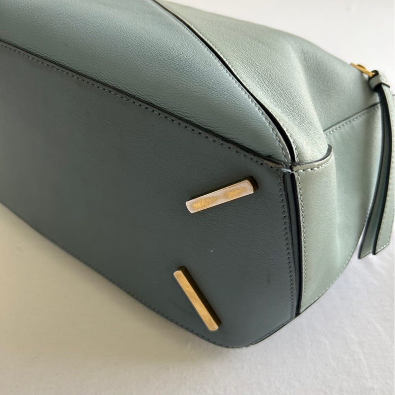 LOEWE羅意威中號幾何包 尺寸291219cm,成色相當不錯,霧霾藍拼色-13