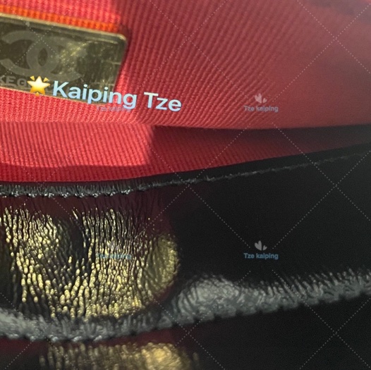 全新25C Chanel 天貓精靈包 黑金中號油臘牛皮,芯片款-24