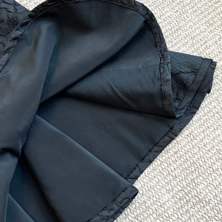 FENDI 黑色緹花魚尾黑洋裝-7