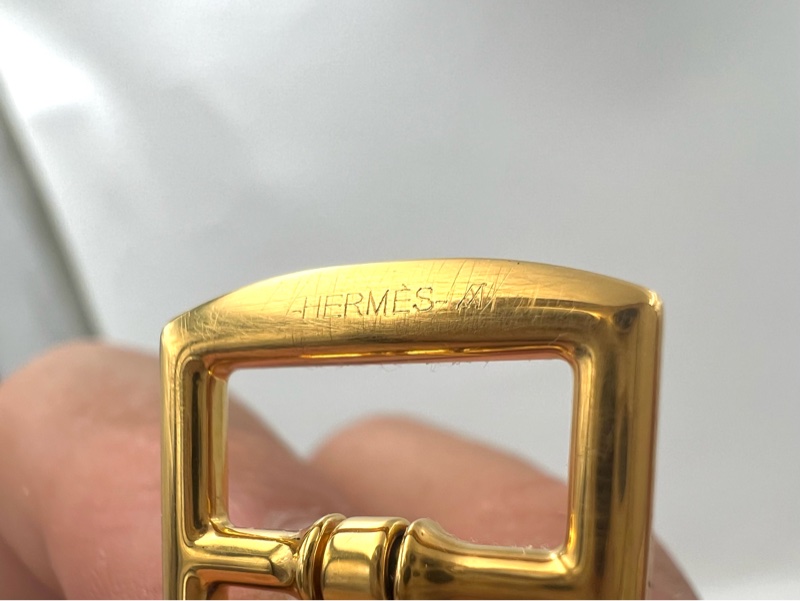 愛馬仕挽花女用明紫色手真皮手環-30