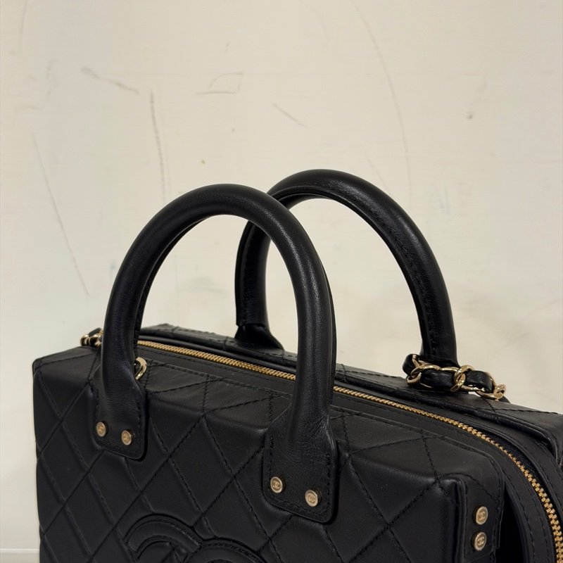 Chanel 22B復古盒子包 芯片款 #全新全配🉑送禮 #全牛皮菱格紋大logo-16