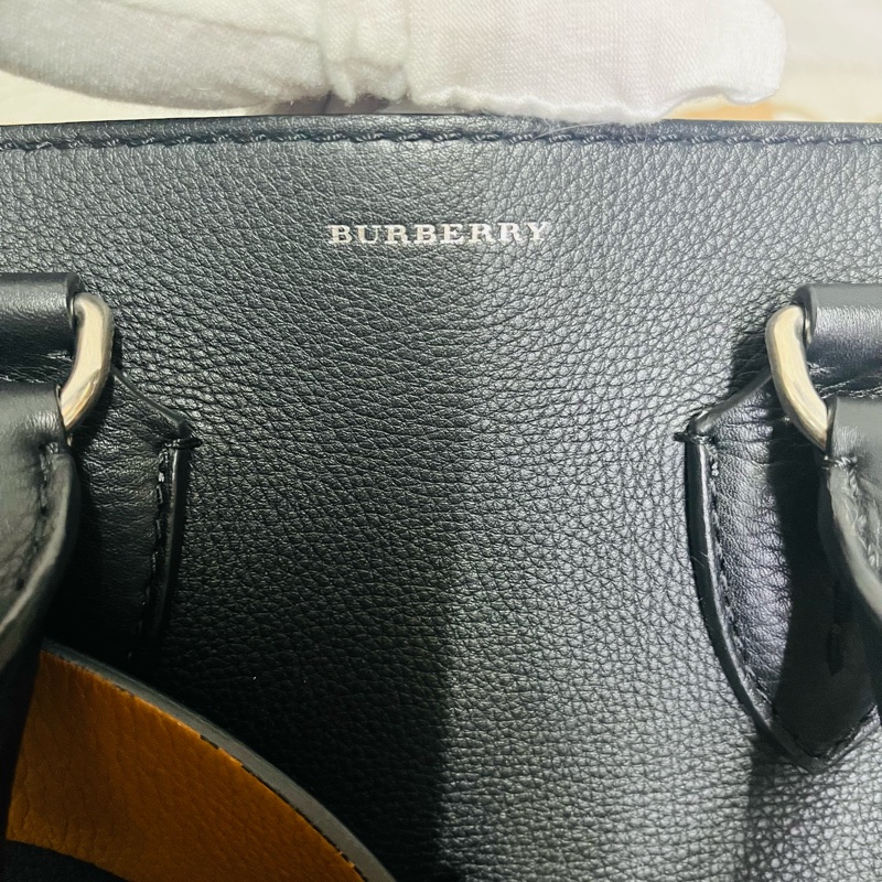 BURBERRY巴寶莉 BELT 燙金LOGO小牛皮斜背/手提兩用包-18
