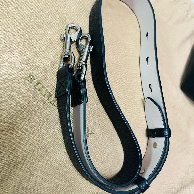 BURBERRY巴寶莉 BELT 燙金LOGO小牛皮斜背/手提兩用包-28