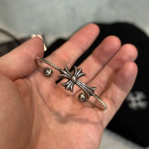 克羅心 Chrome hearts 手環 手鍊 半開 可調整 十字