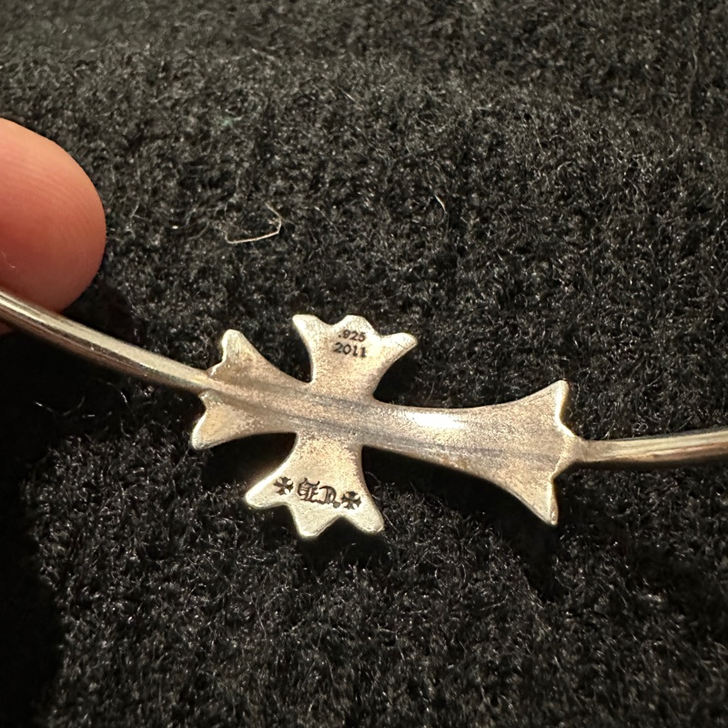 克羅心 Chrome hearts 手環 手鍊 半開 可調整 十字-4