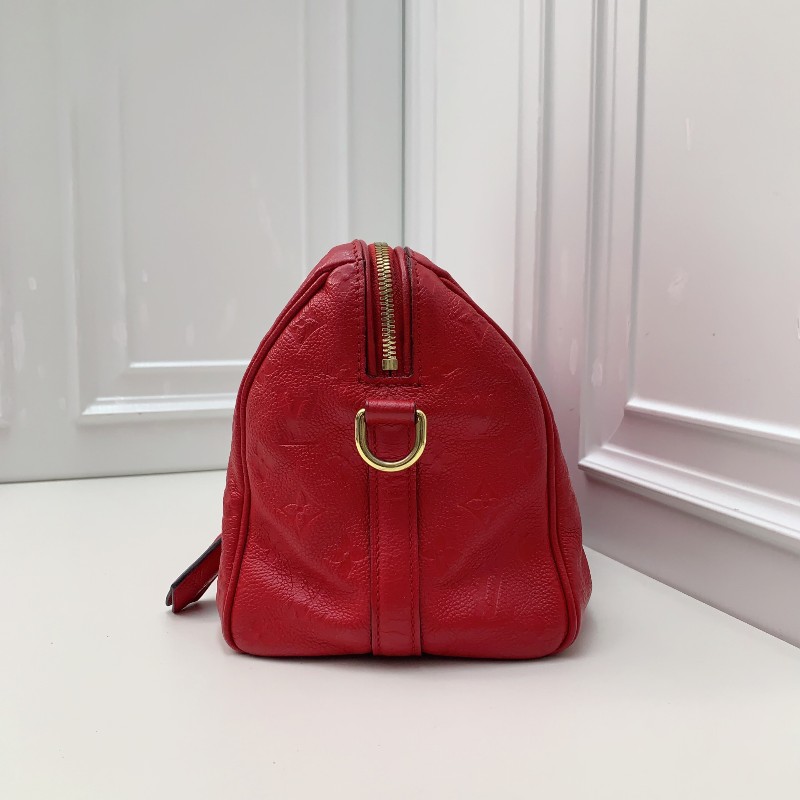 LV speedy25 全皮紅色手提包 肩背包-3