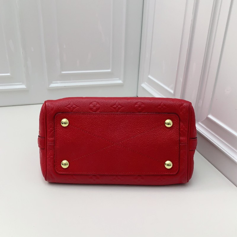 LV speedy25 全皮紅色手提包 肩背包-5