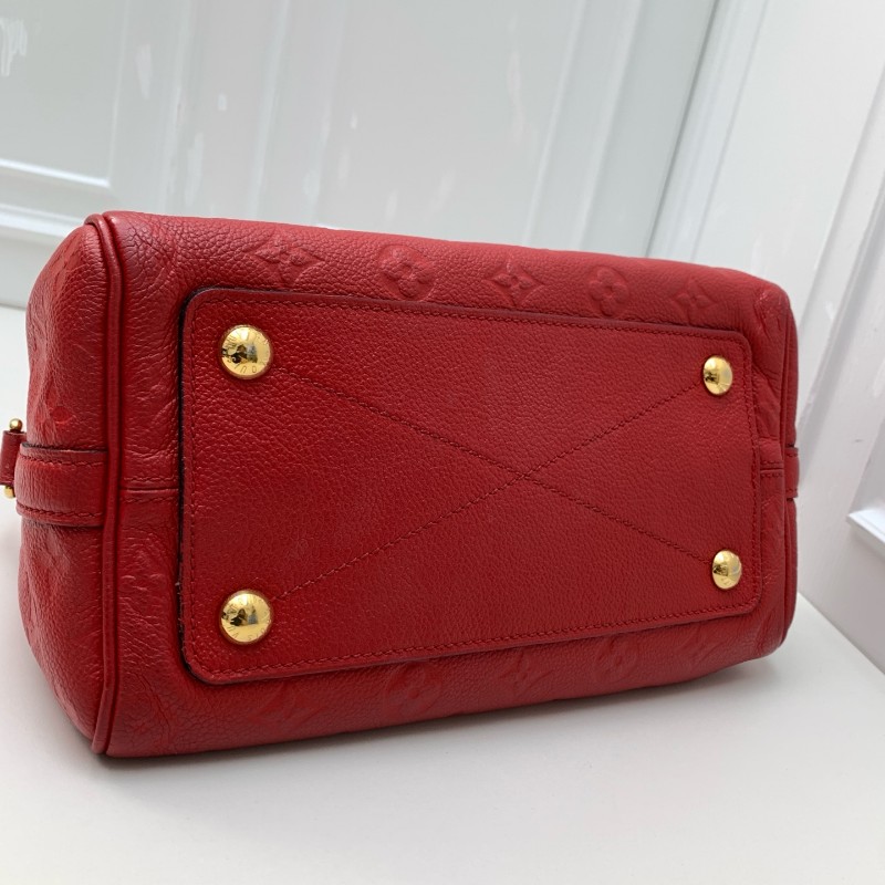 LV speedy25 全皮紅色手提包 肩背包-20