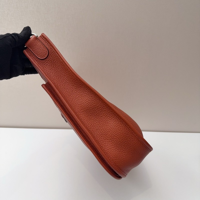 Hermes TC皮🐎Evelyne 29伊芙琳 6c焦糖南瓜色銀扣 Z刻-3