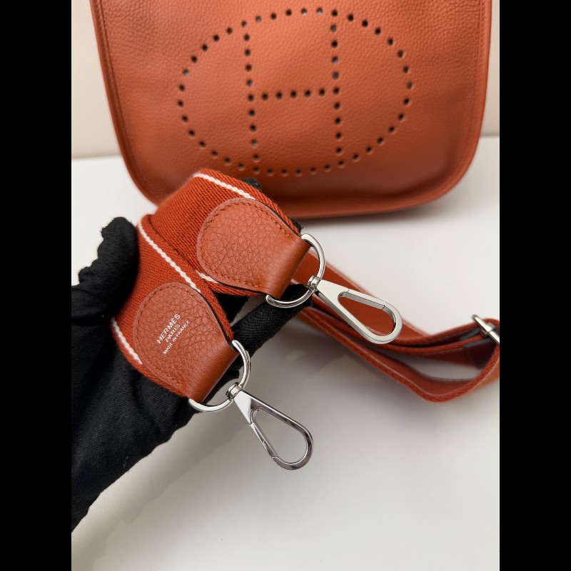 Hermes TC皮🐎Evelyne 29伊芙琳 6c焦糖南瓜色銀扣 Z刻-9