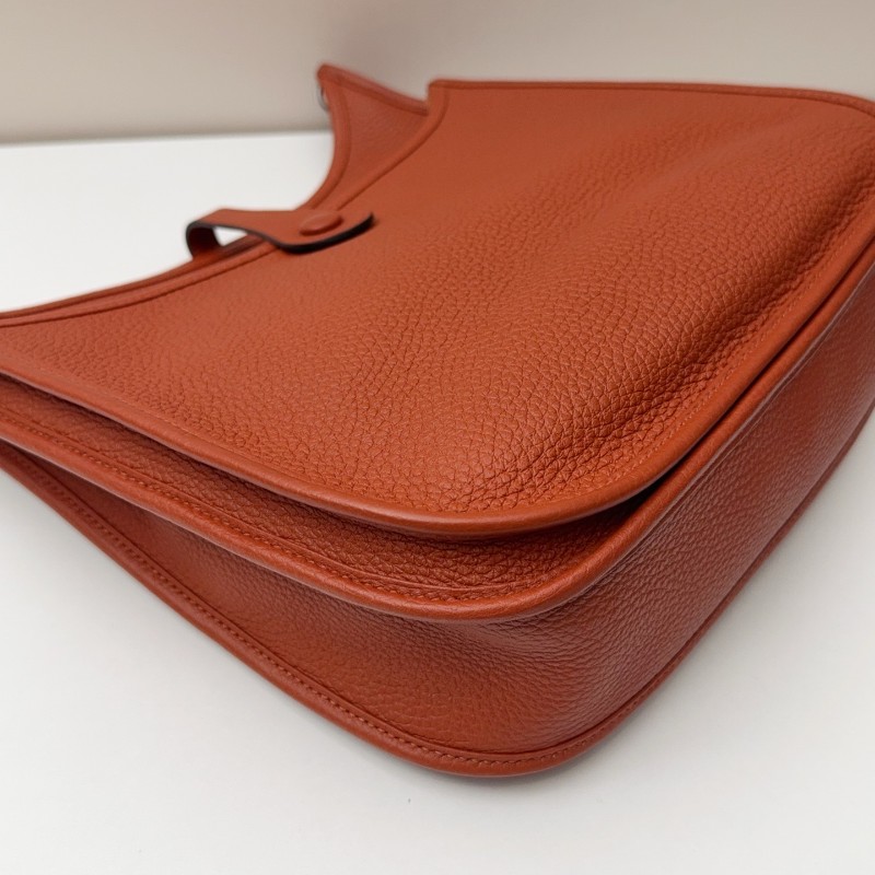Hermes TC皮🐎Evelyne 29伊芙琳 6c焦糖南瓜色銀扣 Z刻-10