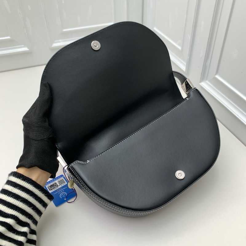 BURBERRY 新款丹寧牛仔布月亮包 半月肩背斜背兩用包 時裝秀款-7