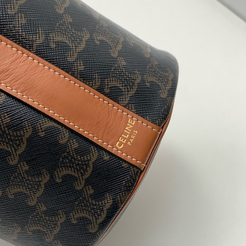 Celine凱旋門老花束口抽繩水桶包-7