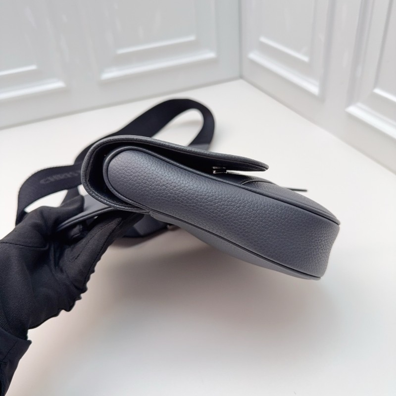 Dior Saddle 1947深灰色馬鞍包斜背包 牛皮-5