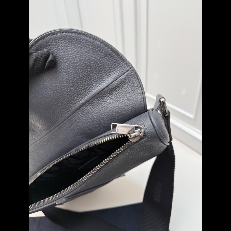 Dior Saddle 1947深灰色馬鞍包斜背包 牛皮-11