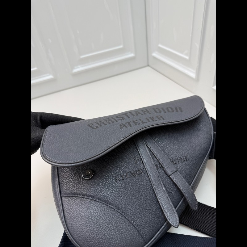 Dior Saddle 1947深灰色馬鞍包斜背包 牛皮-13
