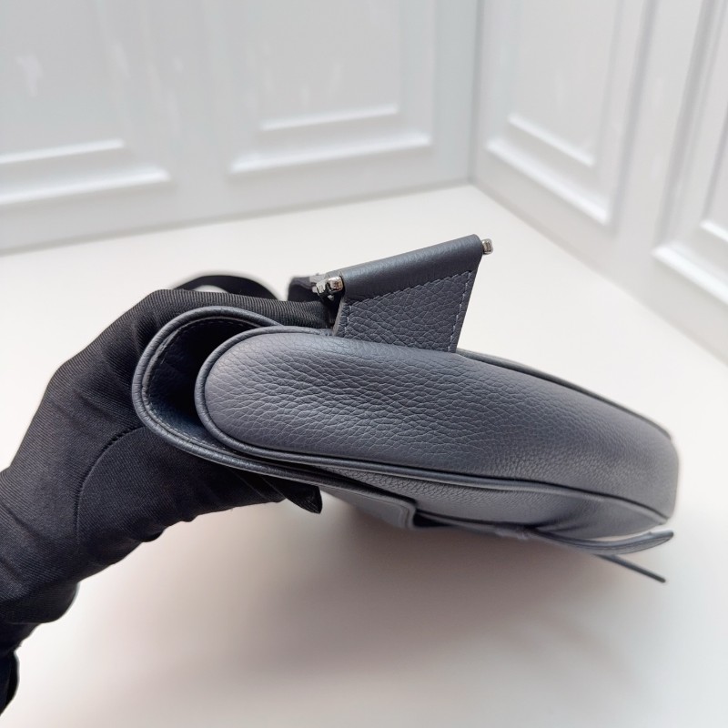 Dior Saddle 1947深灰色馬鞍包斜背包 牛皮-15