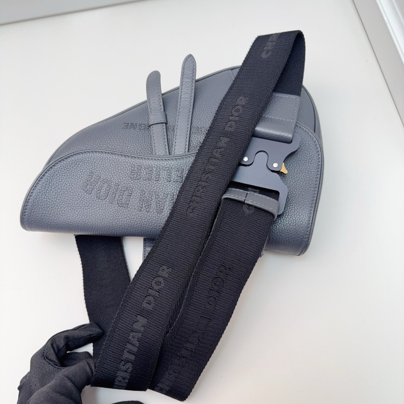 Dior Saddle 1947深灰色馬鞍包斜背包 牛皮-21