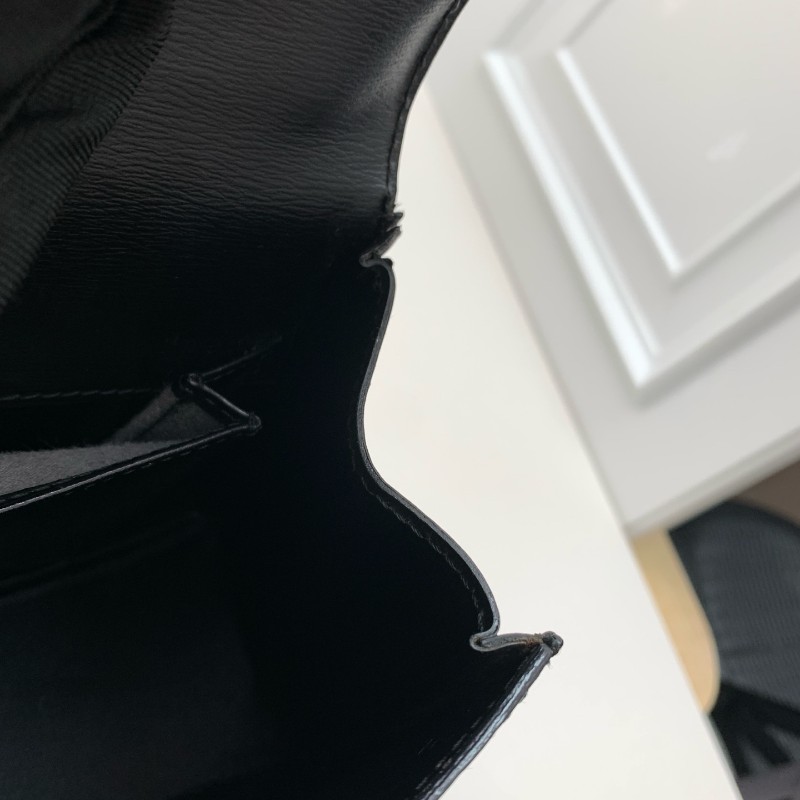 LV路易威登 經典中古水波紋黑色扇形兩用包 經典黑金配色 稀有款-15