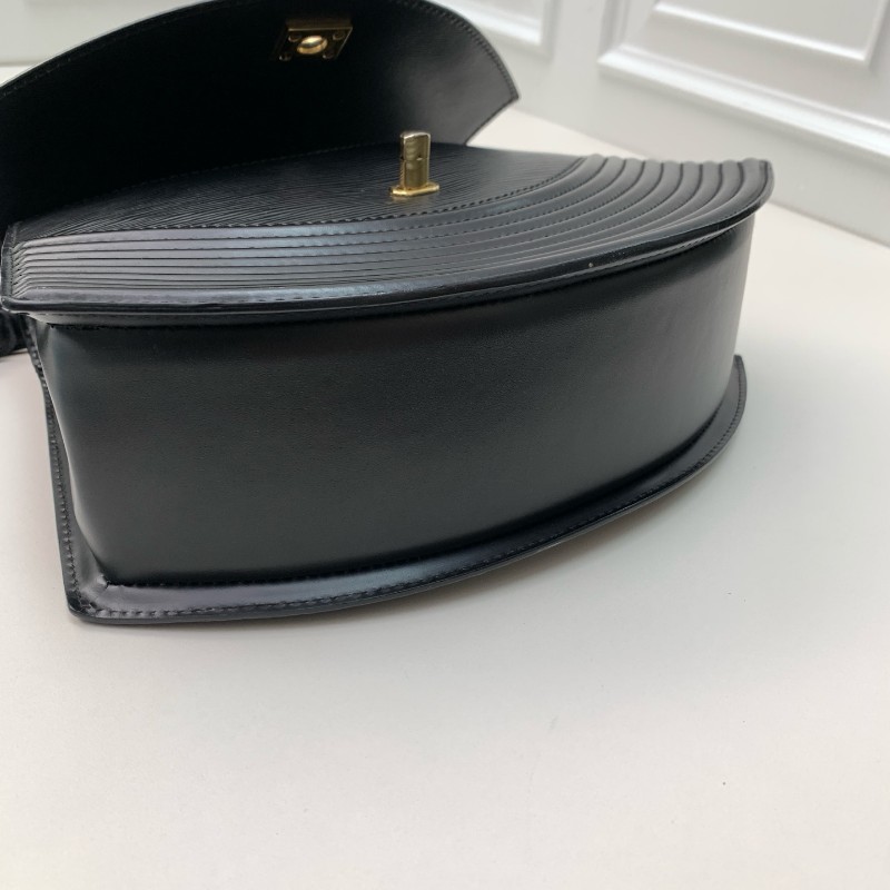 LV路易威登 經典中古水波紋黑色扇形兩用包 經典黑金配色 稀有款-17