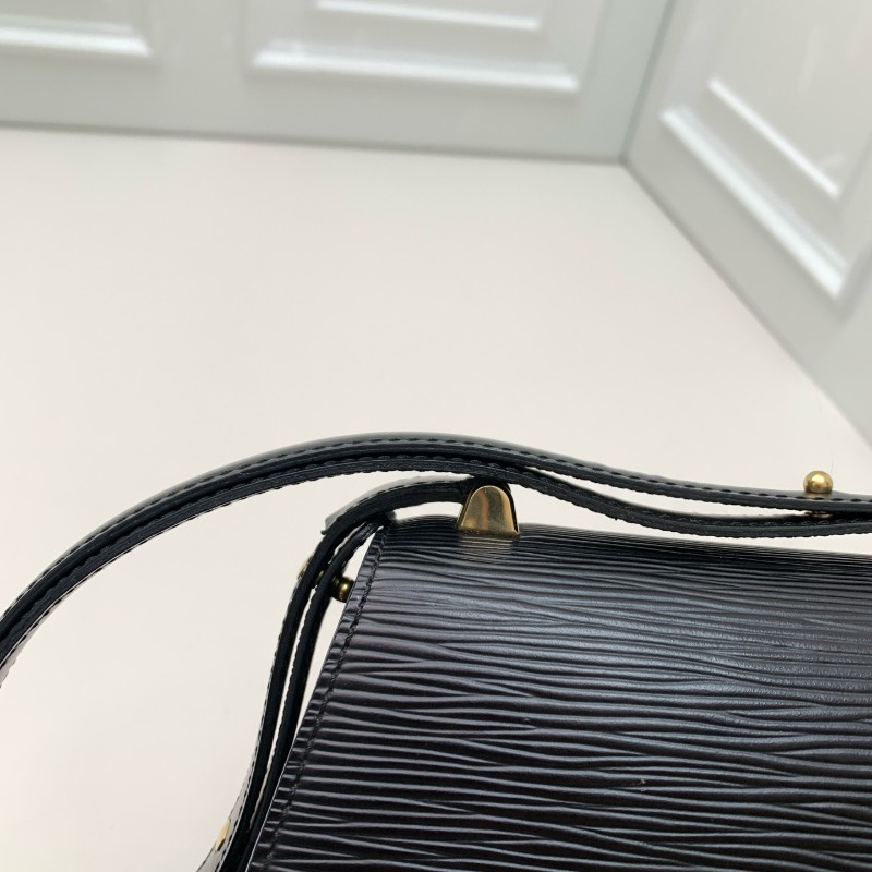 LV路易威登 經典中古水波紋黑色扇形兩用包 經典黑金配色 稀有款-20