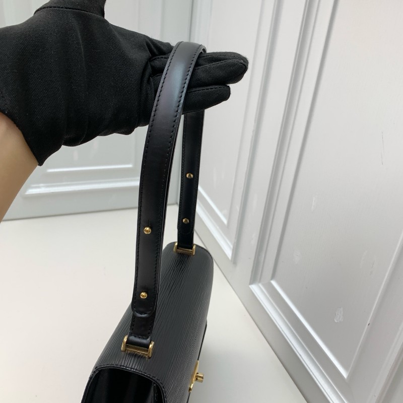 LV路易威登 經典中古水波紋黑色扇形兩用包 經典黑金配色 稀有款-24