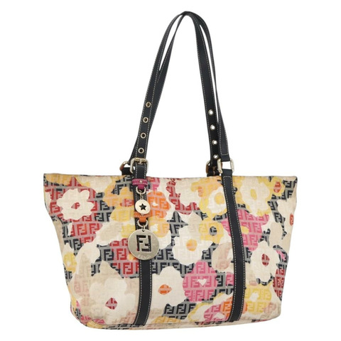 FENDI Zucchino帆布托特包 多色 金色 正品 154751V