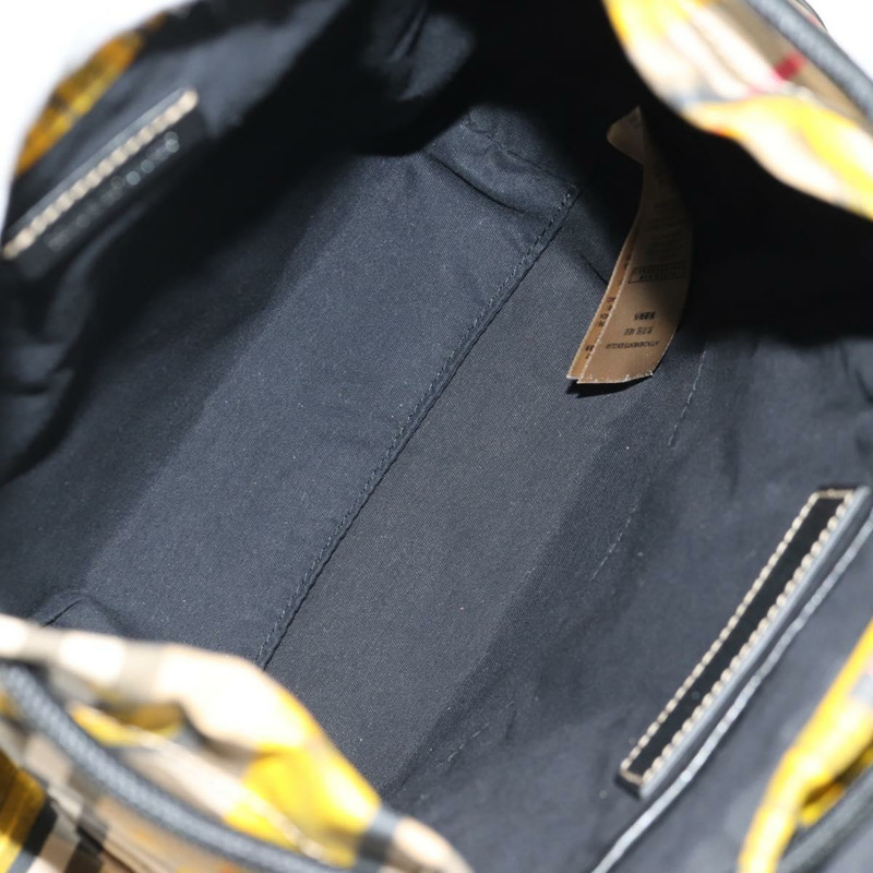 【日本直送】BURBERRY Nova Check Graffiti Backpack Canvas Beige Auth 154919V-9