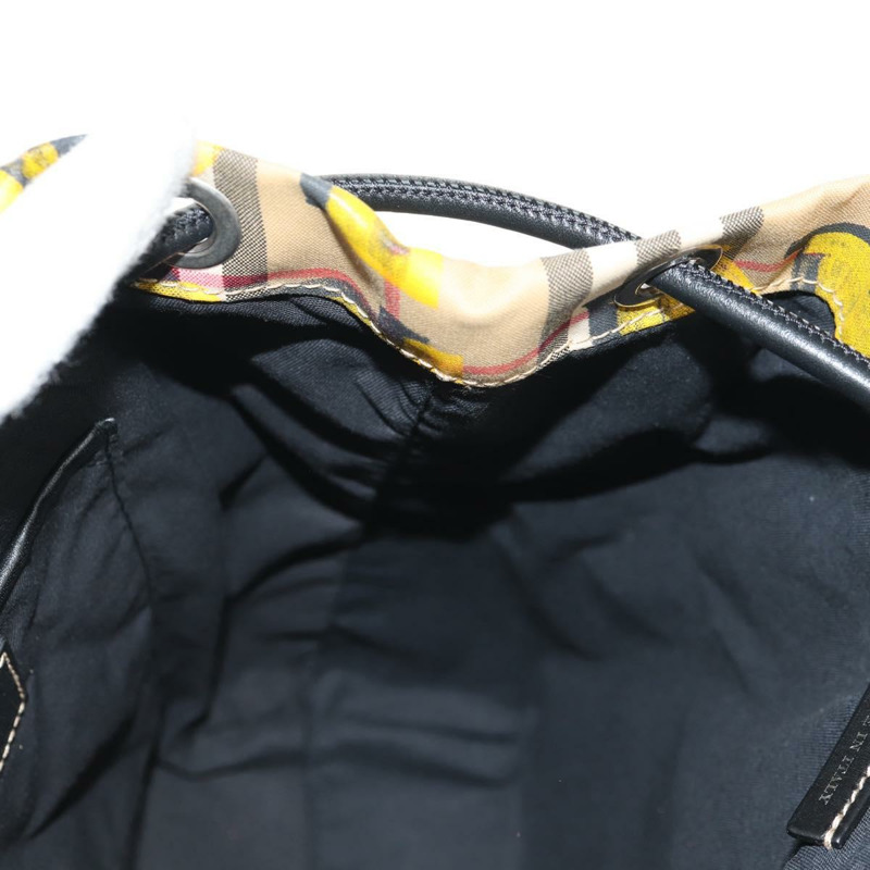 【日本直送】BURBERRY Nova Check Graffiti Backpack Canvas Beige Auth 154919V-26