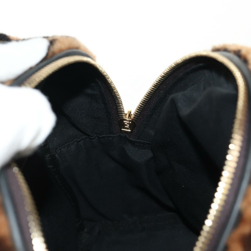 【日本直送】FENDI Zucca帆布Zainomini雙肩包 棕色 黑色 金色 正品 154921SAM-22