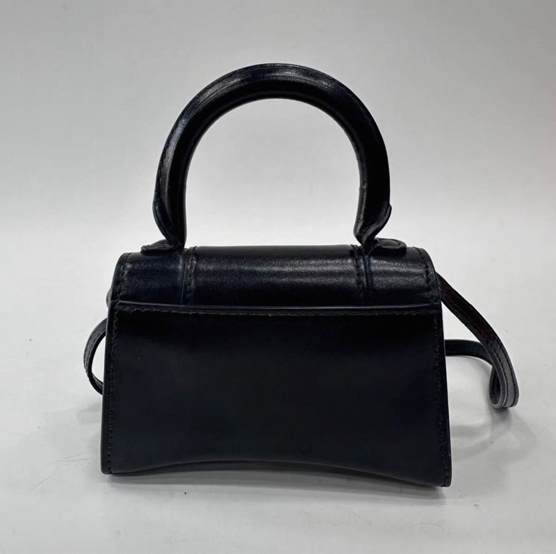 巴黎世家沙漏mini包光面牛皮黑色-1