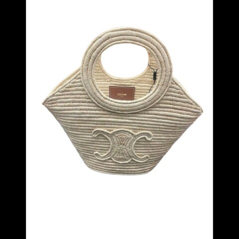 Celine 賽琳 編織提籃包 托特包 自然色