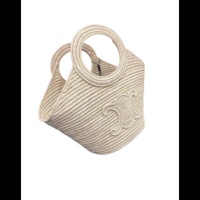 Celine 賽琳 編織提籃包 托特包 自然色-1