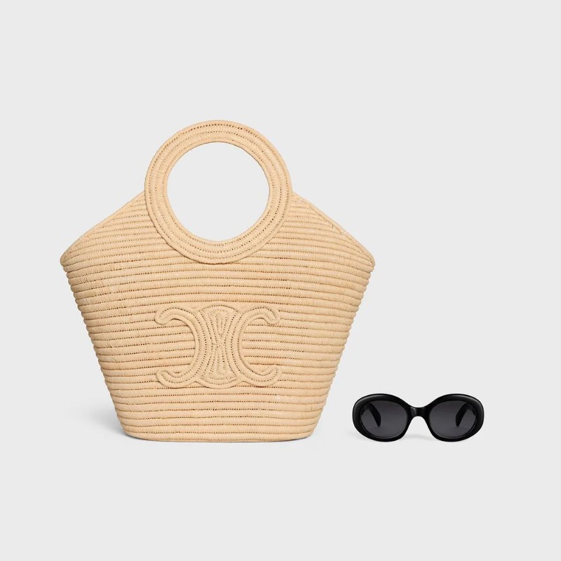 Celine 賽琳 編織提籃包 托特包 自然色-4