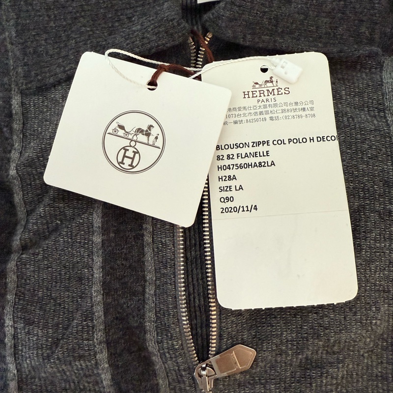 Hermes cashmere cardigan 拉鍊針織薄外套-2