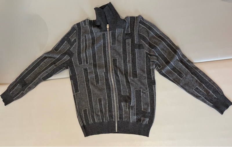 Hermes cashmere cardigan 拉鍊針織薄外套-4