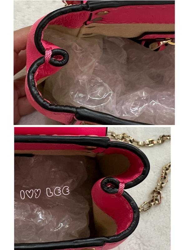 Valentino Garavani Rockstud Leather Crossbody粉紅鉚釘皮革斜背包正品二手精品-17