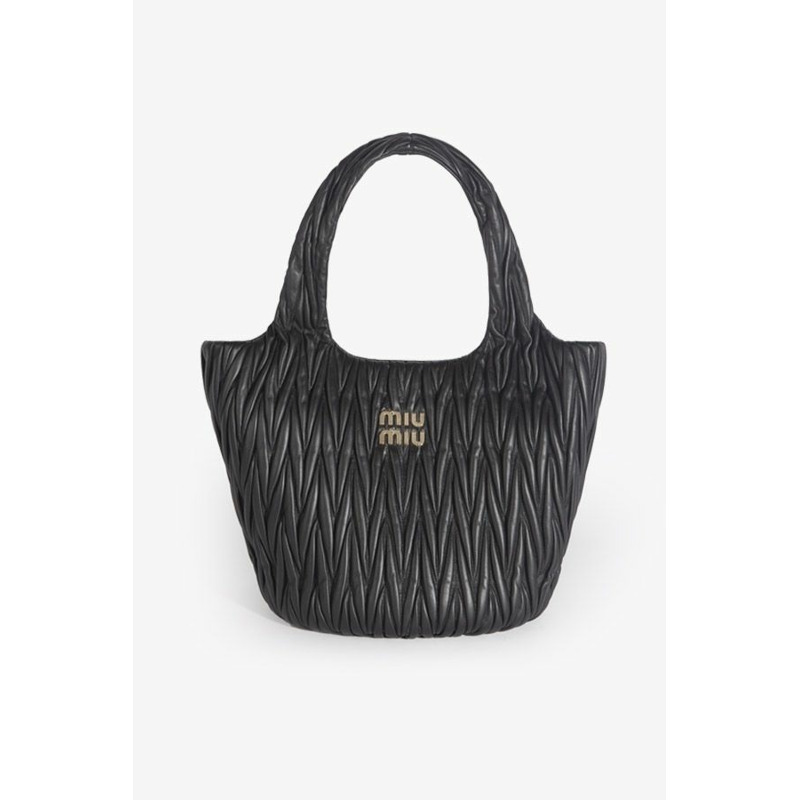 MIU MIU MATERASSE 納帕皮革手提包 5BG257 N88 F0002 1180-0