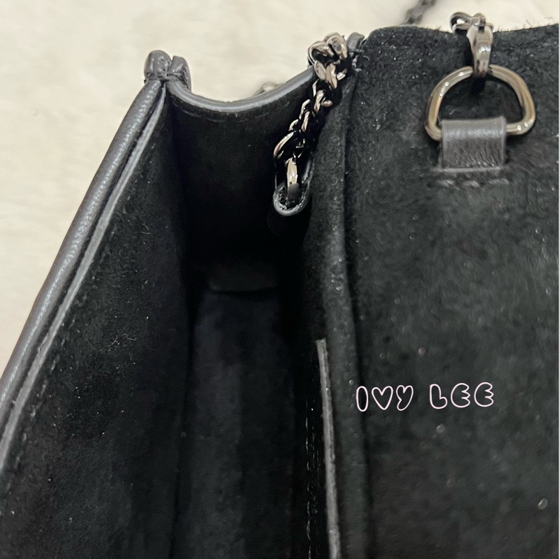 Valentino Garavani 閃鑽 黑亮片 造型 Stud Sign 斜背包 迷你小包 正品 二手精品-5