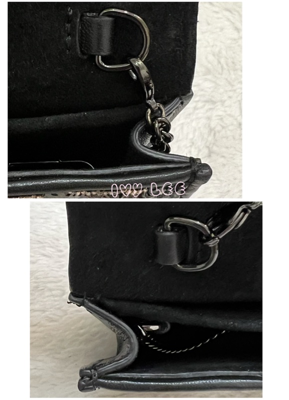 Valentino Garavani 閃鑽 黑亮片 造型 Stud Sign 斜背包 迷你小包 正品 二手精品-14